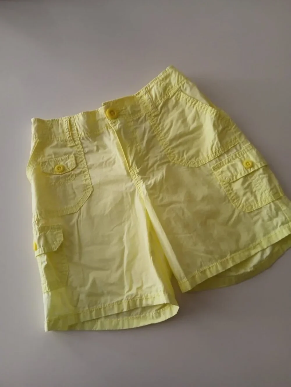 Yellow Cotton Cargo Style Shorts - old navy - kids size 12